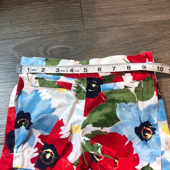 Janie And Jack Vivid Red Blue Yellow White Floral Toddler Girl Shorts Size 2T - Picture 3 of 11